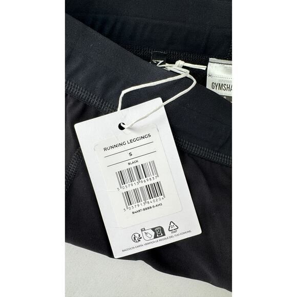 GymShark High Rise Running Leggings Black Womens Small New B4A8T Activewear - Picture 12 of 12